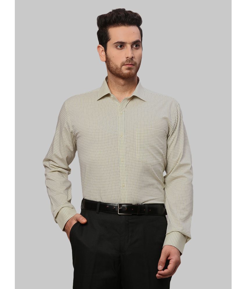     			Park Avenue Cotton Slim Fit Full Sleeves Men's Formal Shirt - Yellow ( Pack of 1 )