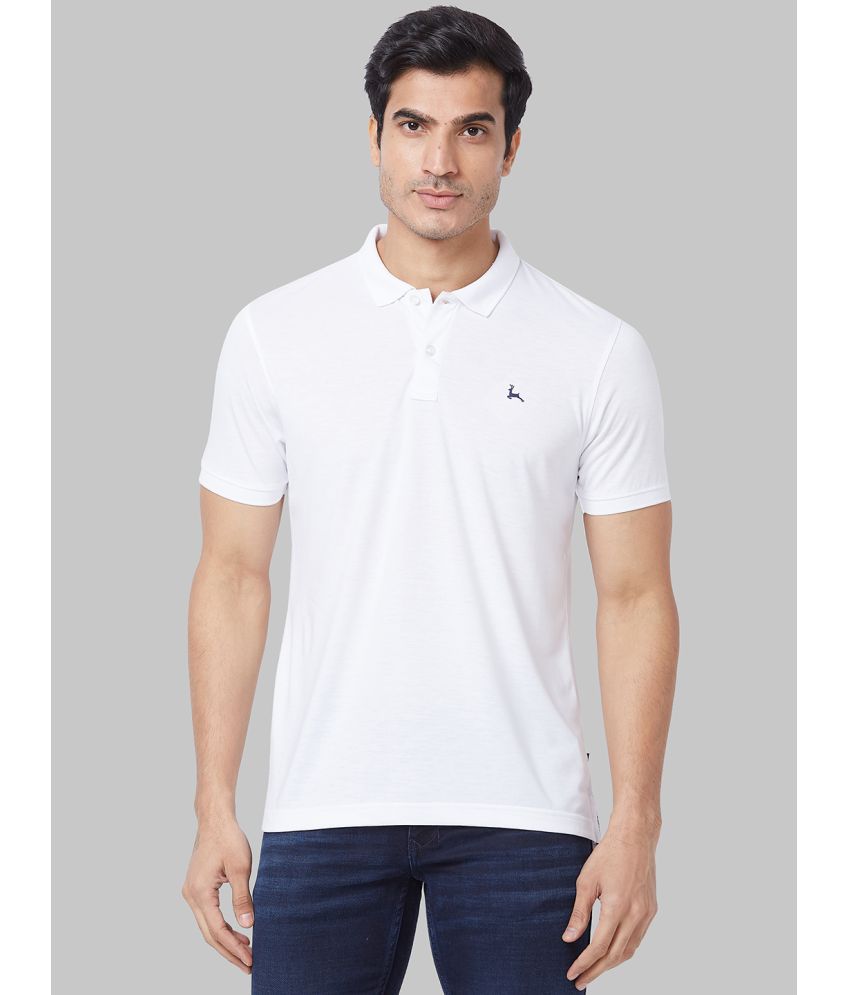     			Parx Cotton Blend Regular Fit Solid Half Sleeves Men's Polo T Shirt - White ( Pack of 1 )