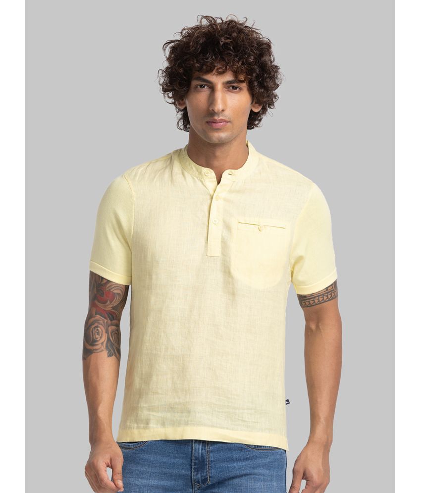     			Parx Cotton Regular Fit Solid Half Sleeves Men's T-Shirt - Yellow ( Pack of 1 )