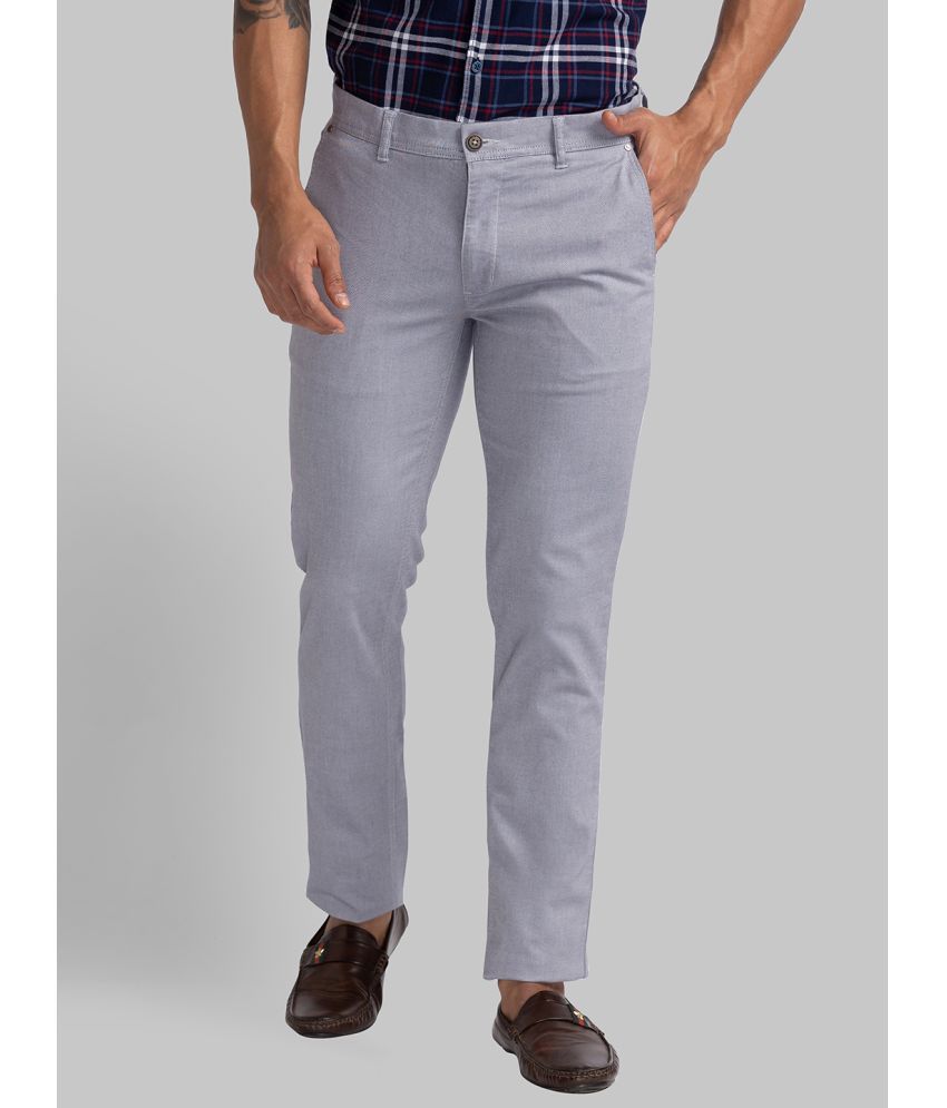     			Parx Tapered Flat Men's Chinos - Grey ( Pack of 1 )