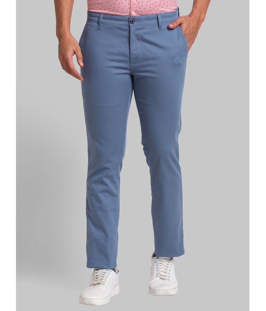     			Parx Tapered Flat Men's Chinos - Blue ( Pack of 1 )