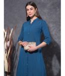 Mamoose Viscose Solid Straight Women's Kurti - Blue ( Pack of 1 )