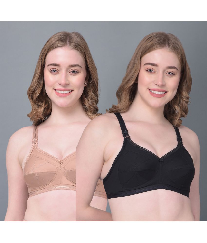     			Dollar Missy Multicolor Cotton Non Padded Women's Everyday Bra ( Pack of 2 )