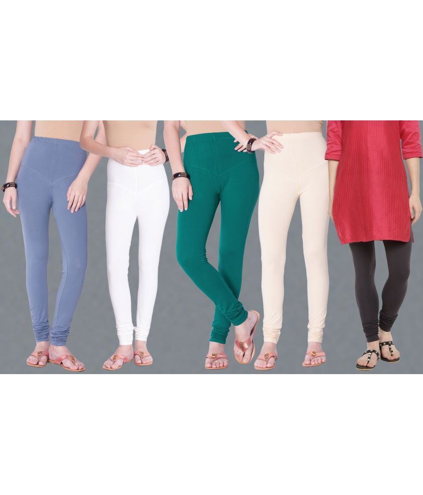     			Dollar Missy - Multicolor Cotton Women's Leggings ( Pack of 5 )