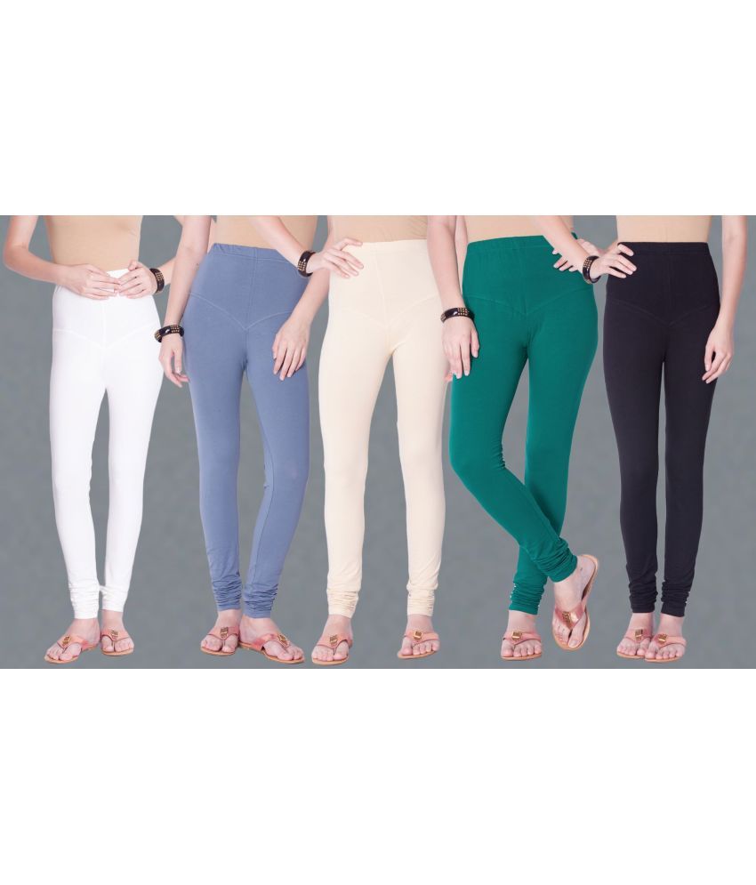     			Dollar Missy - Multicolor Cotton Women's Leggings ( Pack of 5 )