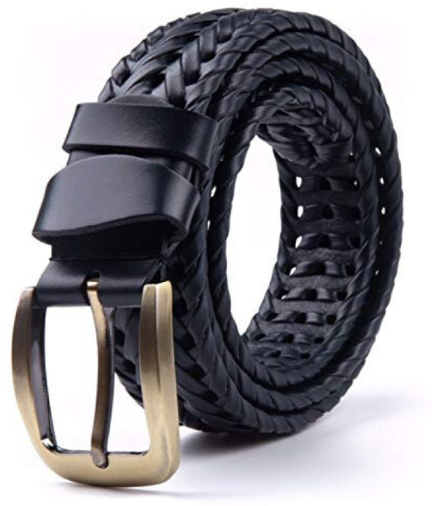     			Kingluster - Black Plastic Men's Formal Belt ( Pack of 1 )