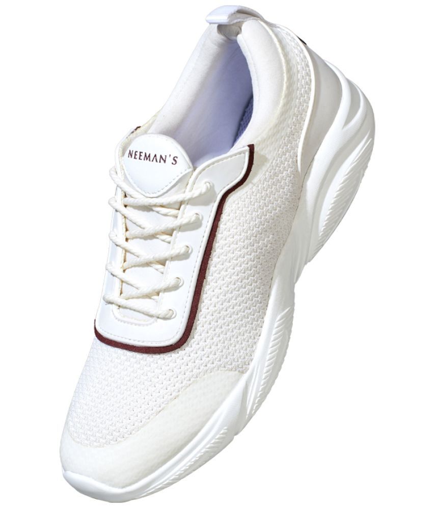     			Neemans White Men's Sneakers