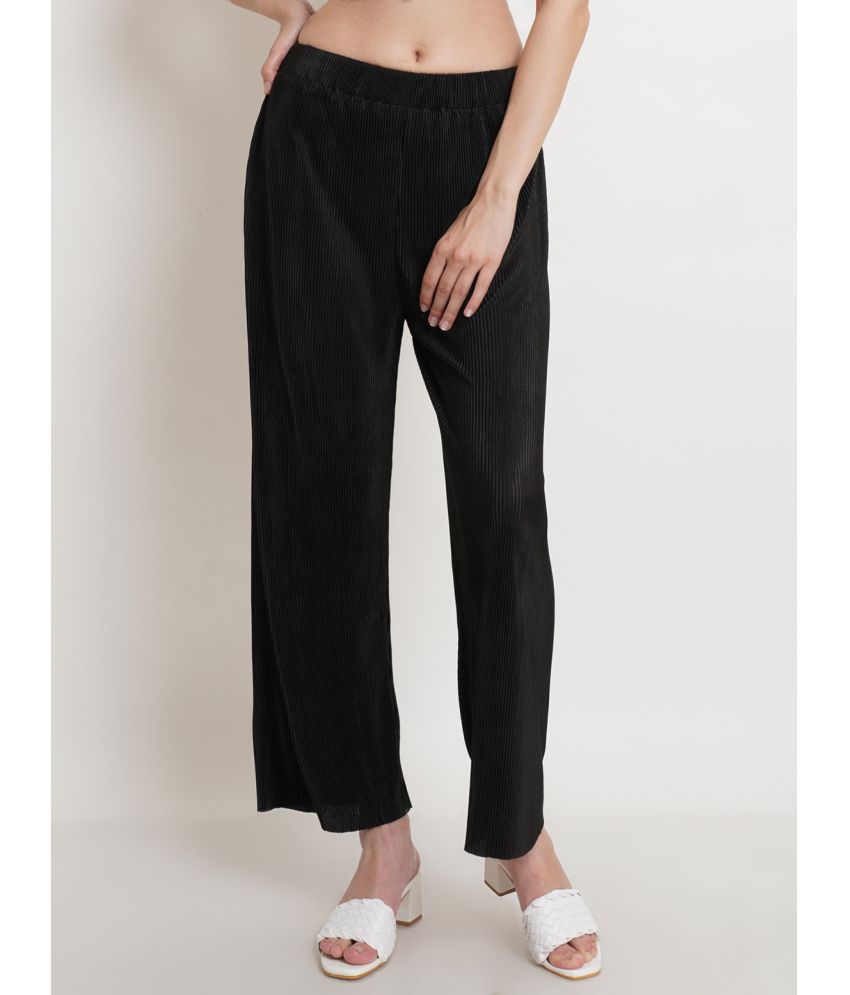     			POPWINGS Black Polyester Loose Women's Formal Pants ( Pack of 1 )