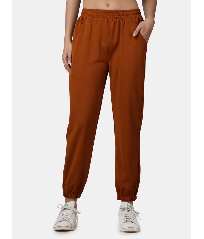     			POPWINGS Rust Polyester Loose Women's Joggers ( Pack of 1 )