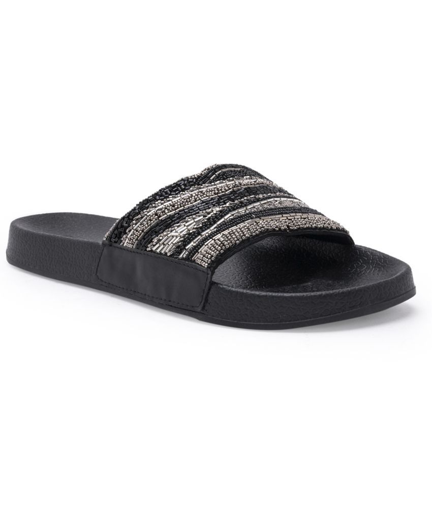     			Red Tape Black Women's Slide Flip Flop