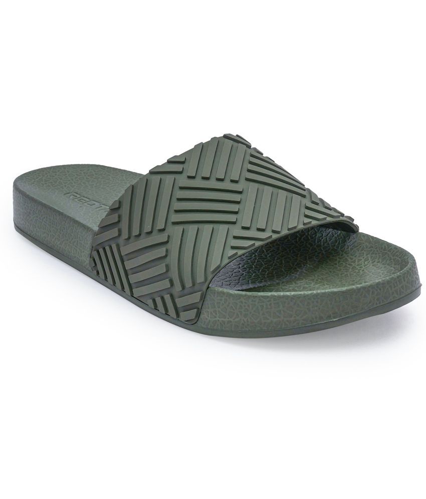     			Red Tape Green Men's Slide Flip Flop