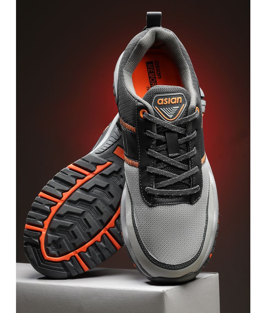     			ASIAN EVEREST-02 Gray Men's Sports Running Shoes