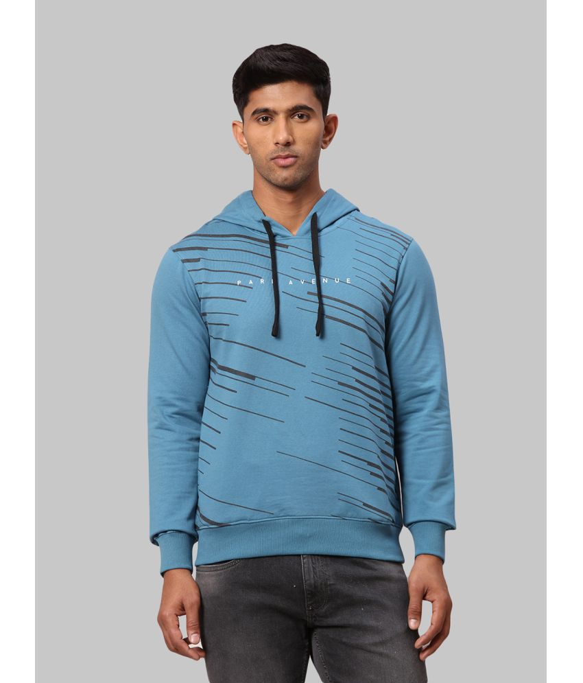     			Park Avenue Cotton Blend Hooded Men's Sweatshirt - Grey ( Pack of 1 )