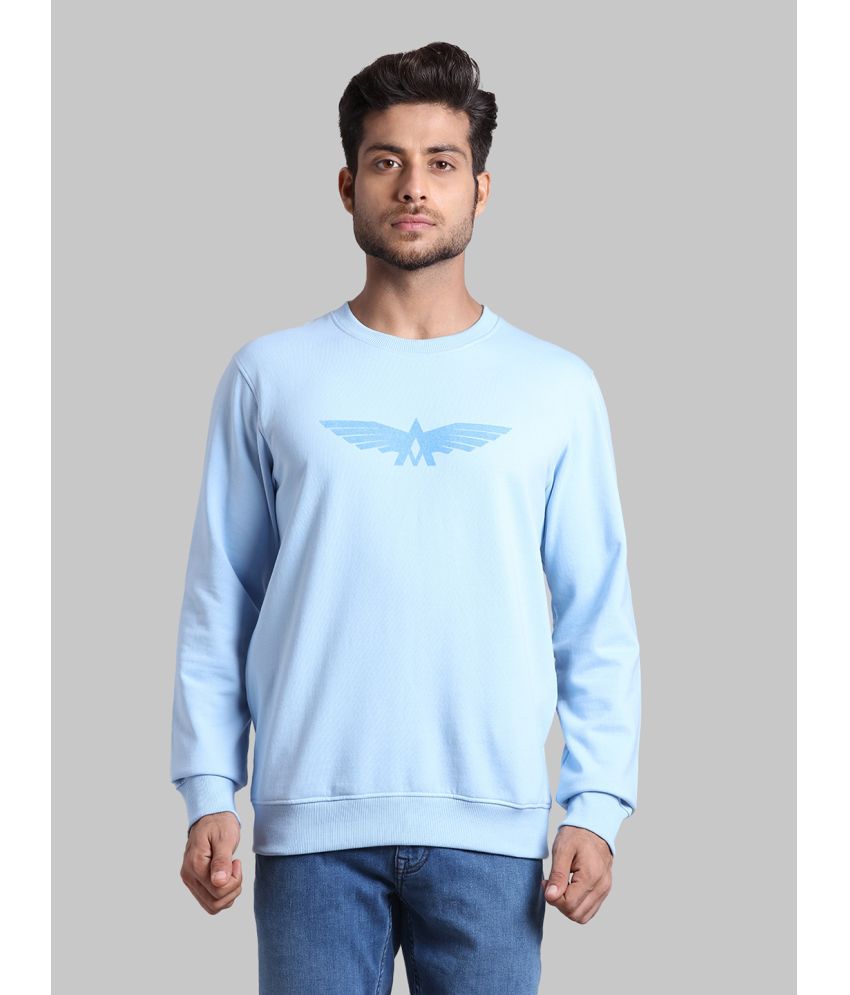     			Park Avenue Cotton Blend Round Neck Men's Sweatshirt - Blue ( Pack of 1 )