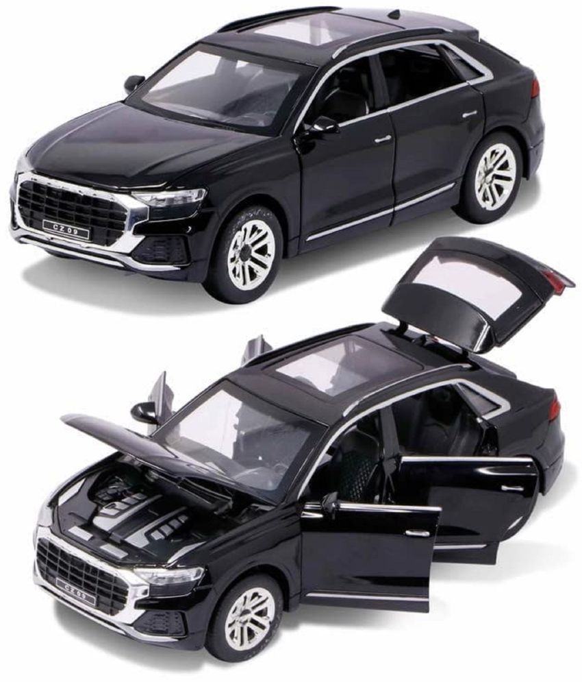     			1:32 Scale Audi Q8 SUV Zinc Alloy Pullback Car Model Metal Diecast Toy with Openable Doors, Sound and Light Toy