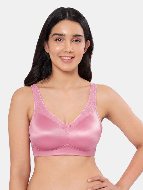     			Amante Pink Nylon Non Padded Women's Everyday Bra ( Pack of 1 )