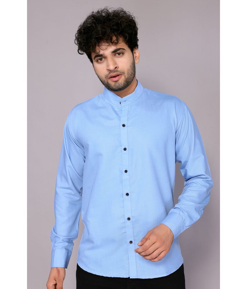     			Anand Cotton Blend Regular Fit Solids Full Sleeves Men's Casual Shirt - Light Blue ( Pack of 1 )