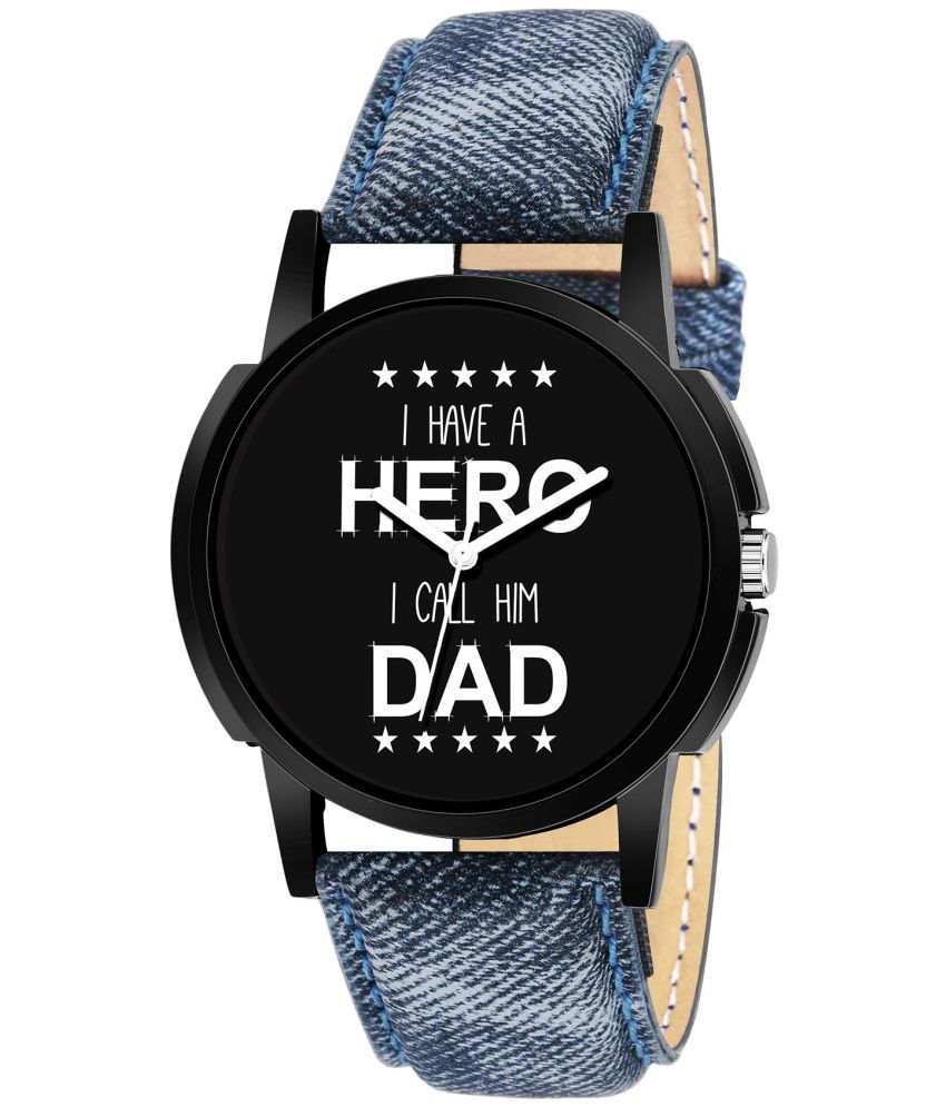     			Newman Blue Leather Analog Men's Watch