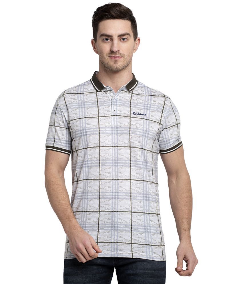     			Rodamo Cotton Blend Regular Fit Printed Half Sleeves Men's Polo T Shirt - Green ( Pack of 1 )