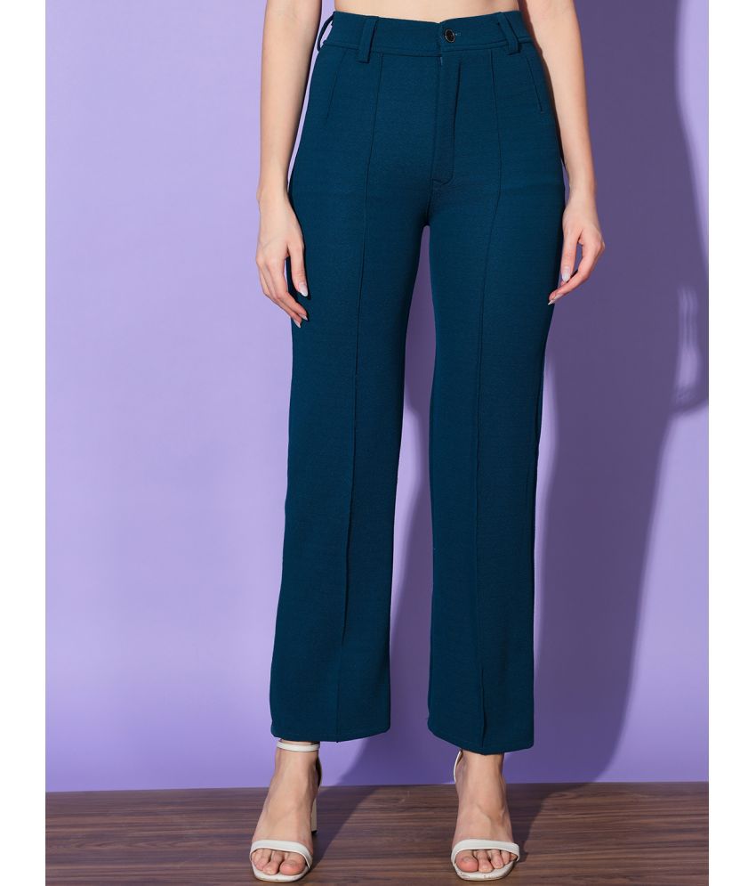     			BuyNewTrend Blue Cotton Blend Regular Women's Formal Pants ( Pack of 1 )