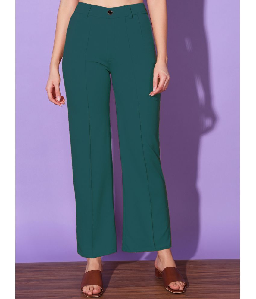     			BuyNewTrend Green Cotton Blend Regular Women's Formal Pants ( Pack of 1 )