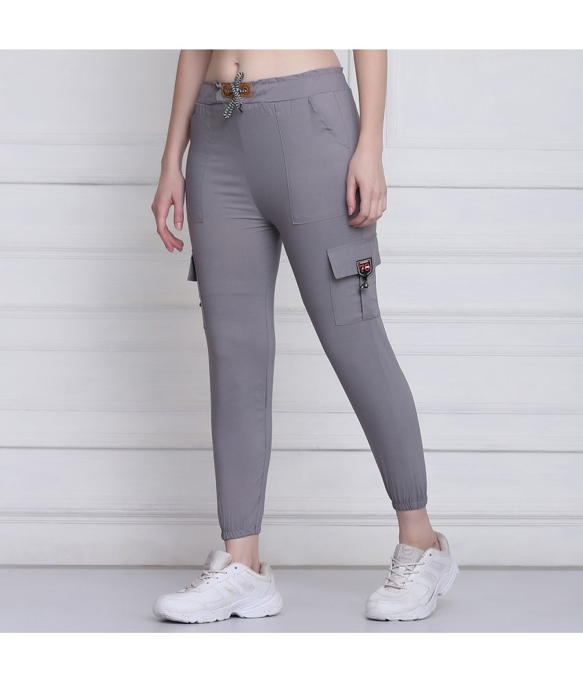     			BuyNewTrend Grey Cotton Blend Slim Women's Cargo Pants ( Pack of 1 )