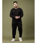 Rigo Black Cotton Blend Regular Fit Men's Tracksuit ( Pack of 1 )