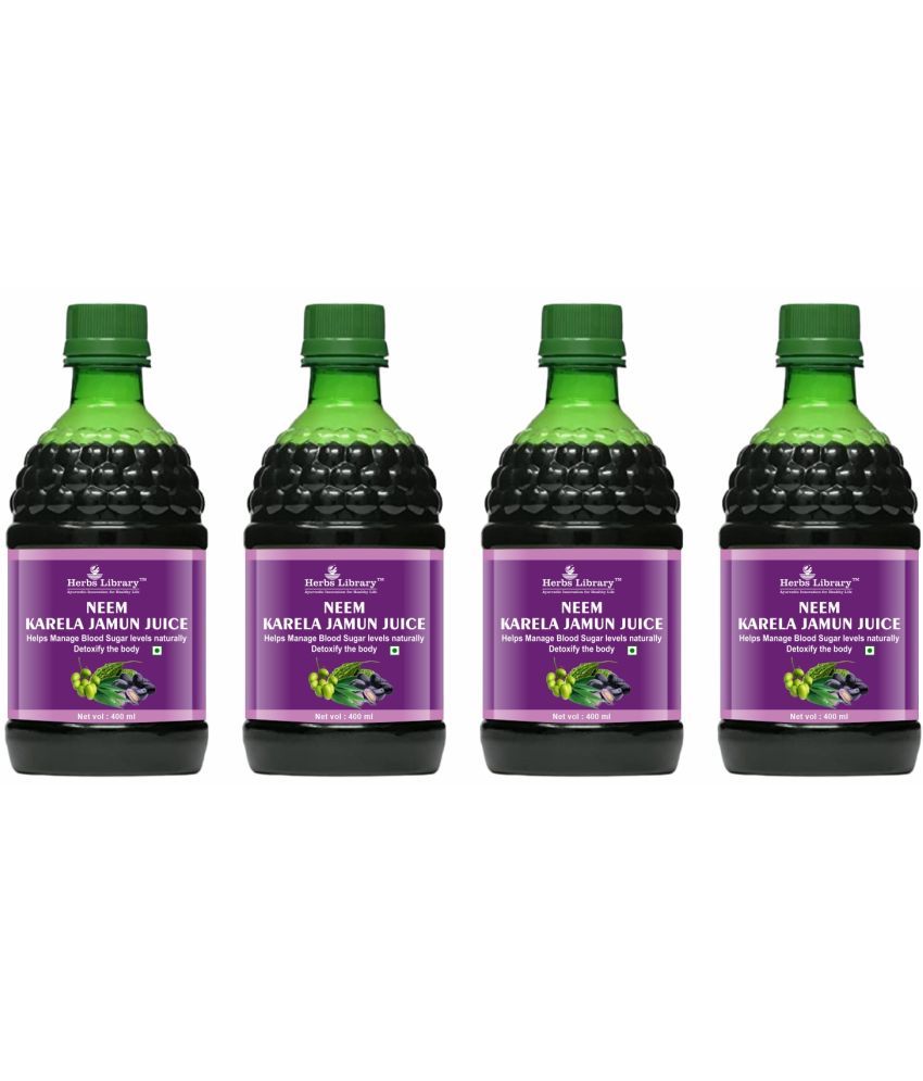     			Herbs Library  Neem Karela & Jamun  Vegetable Juice 400 ml Pack of 4