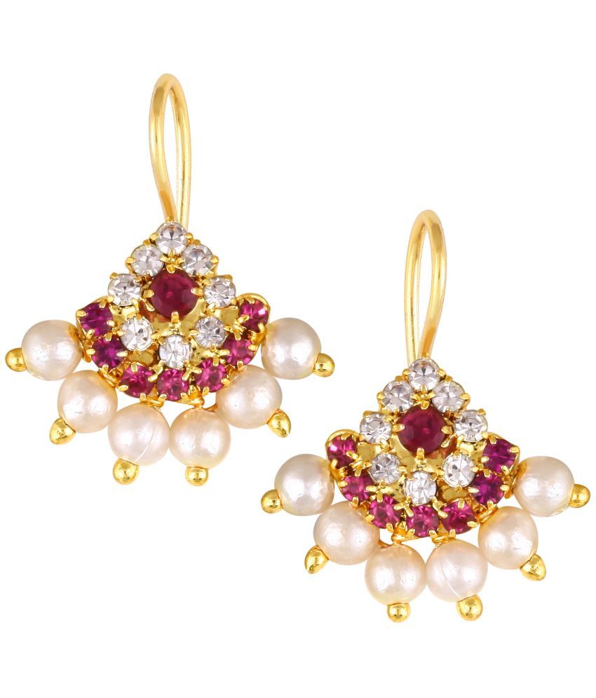     			VIVASTRI Pink Stud Earrings ( Pack of 1 )