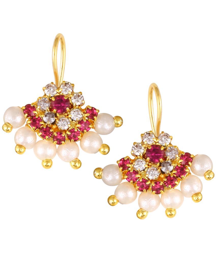     			VIVASTRI Pink Stud Earrings ( Pack of 1 )