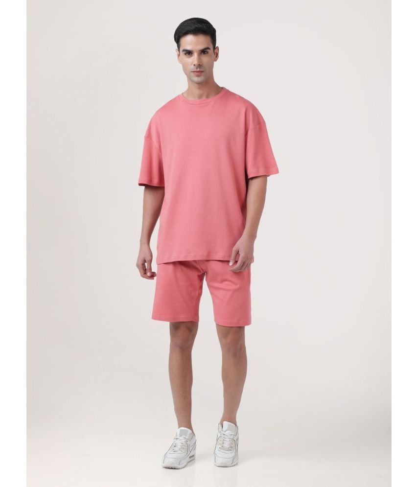     			Bene Kleed Oversized-Fit Cotton T-Shirt & Shorts Co-Ords Set