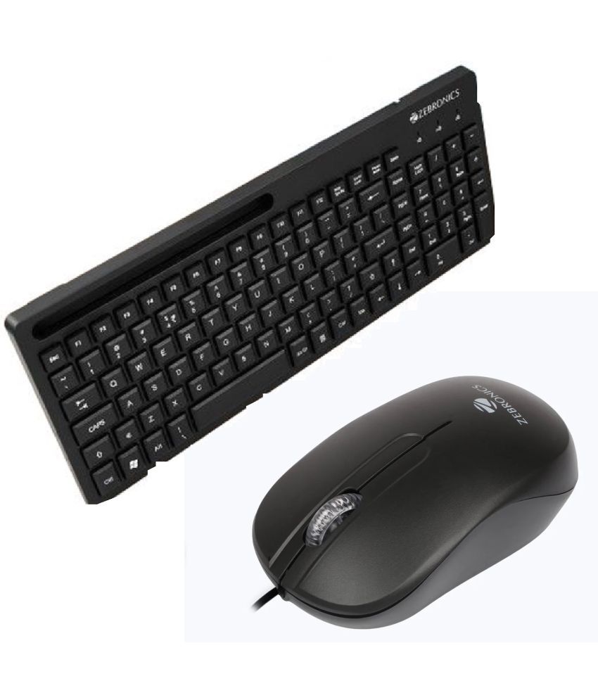    			Zebronics Black USB Wired Keyboard Mouse Combo