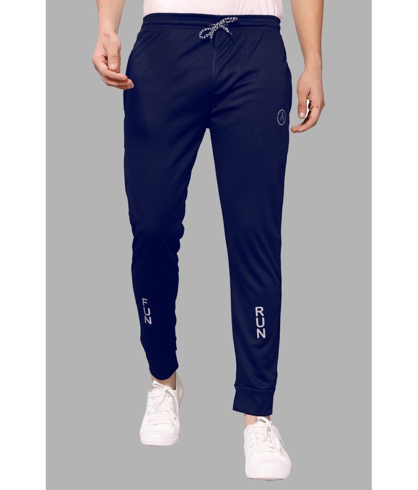     			Kashvi Navy Blue Lycra Men's Joggers ( Pack of 1 )