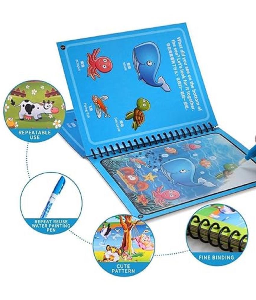     			Water Magic Book, Magic Doodle Pen, Coloring Doodle Drawing Board Games for Kids, Educational Book for Growing Kids