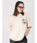 Chkokko Beige Cotton Loose Fit Women's T-Shirt ( Pack of 1 )