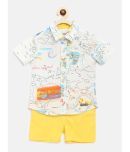 Nauti Nati Pack of 1 Boys Cotton Shirt & Shorts ( Multicolor )