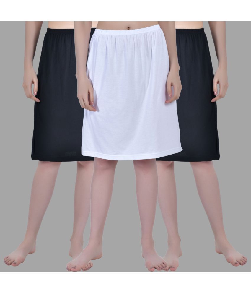     			AIMLY Black Cotton Women's Straight Skirt ( Pack of 3 )
