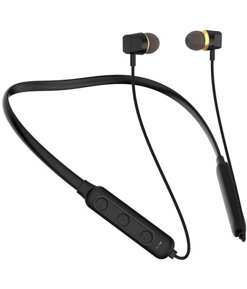     			Neo GURU Bluetooth Bluetooth Neckband On Ear 20 Hours Playback Active Noise cancellation IPX4(Splash & Sweat Proof) Black