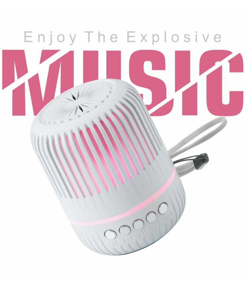     			Neo M4 DISCO LIGHT 5 W Bluetooth Speaker Bluetooth v5.0 with USB Playback Time 4 hrs White