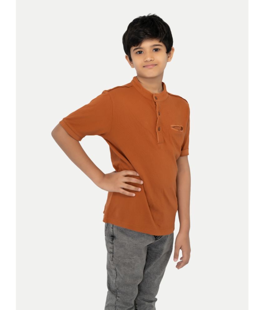     			Radprix Orange Cotton Blend Boy's T-Shirt ( Pack of 1 )