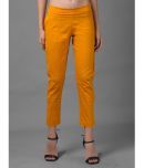 Dollar Missy Mustard Cotton Blend Slim Women's Casual Pants ( Pack of 1 )