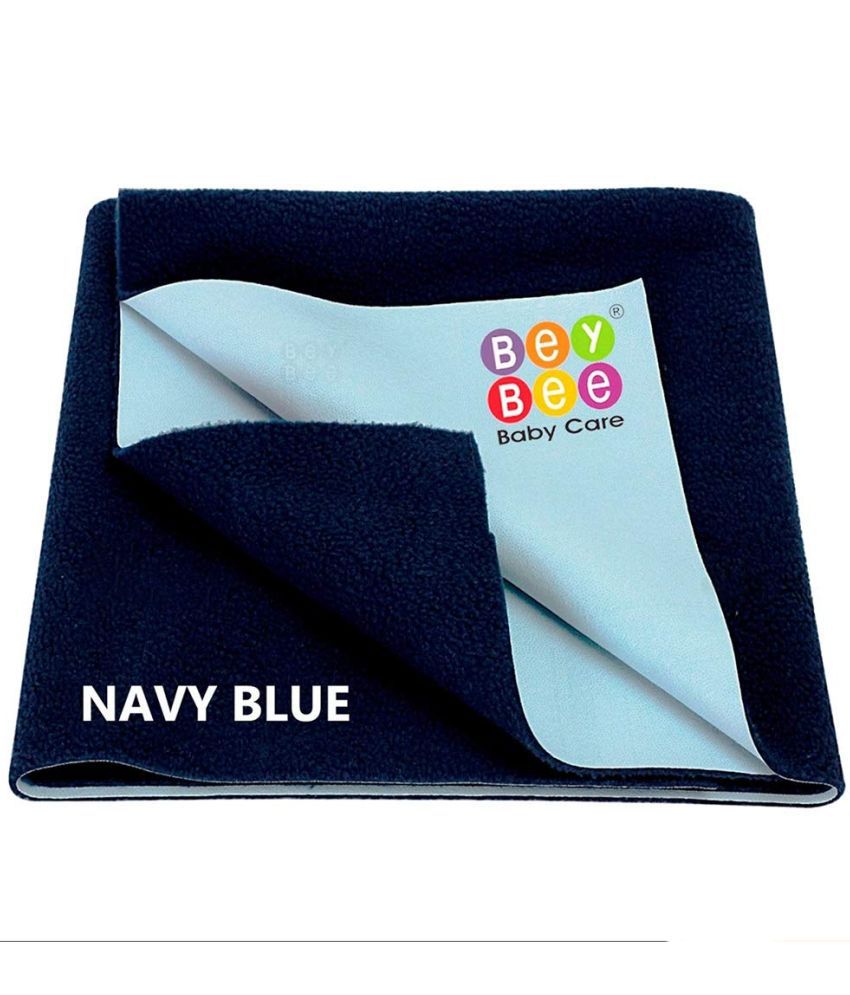     			Beybee Navy Blue Laminated Bed Protector Sheet ( Pack of 2 )