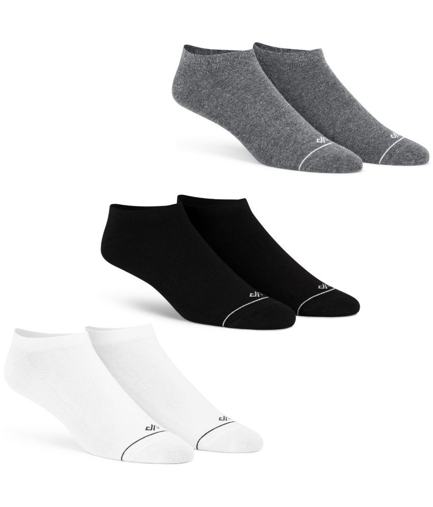     			Dynamocks Cotton Blend Men's Solid Multicolor Low Cut Socks ( Pack of 3 )