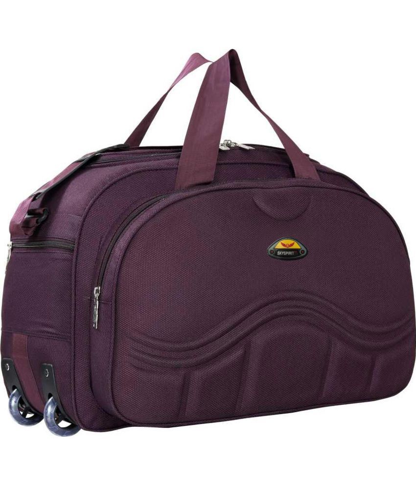     			Sky spirit 45 Ltrs Purple Polyester Duffle Bag