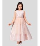 Aarika Net Fit And Flare Dress For Girls ( Pack of 1 , Peach )