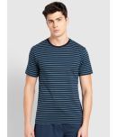 Jockey 2715 Men's Super Combed Cotton Rich Striped Round Neck T-Shirt - Navy & Steller