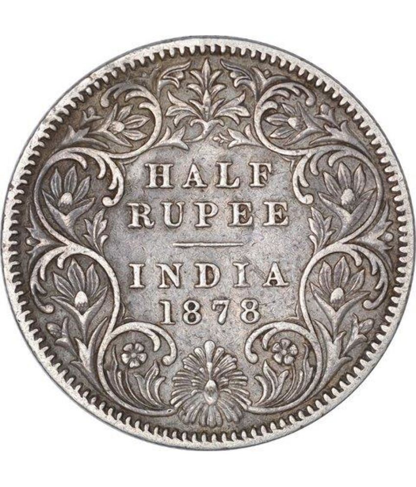     			HALF RUPEES 1878