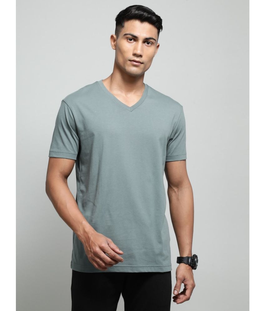     			Jockey 2726 Men's Super Combed Cotton Rich Solid V Neck Half Sleeve T-Shirt - Balsam Green