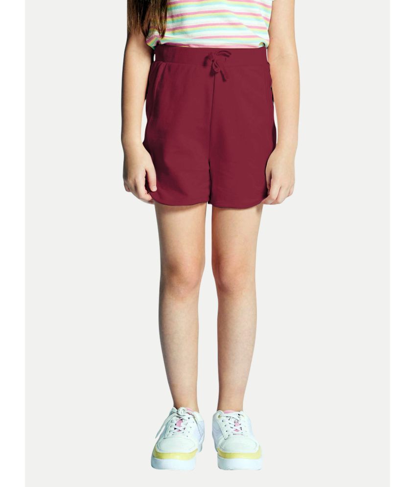     			Radprix - Maroon Cotton Blend Girls Shorts ( Pack of 1 )