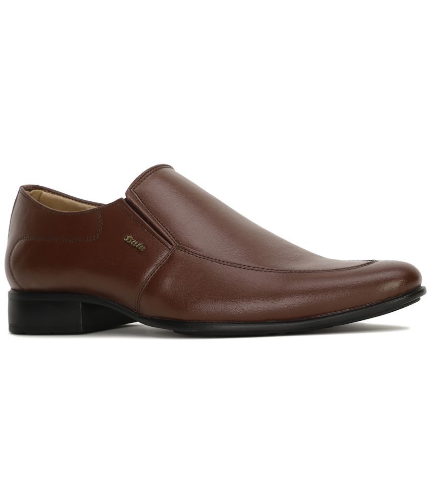     			Bata Brown Men's Slip On Formal Shoes